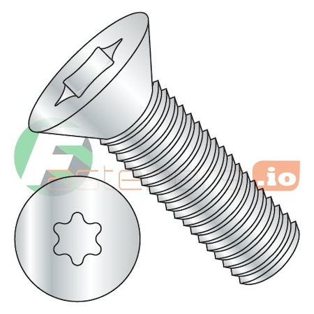 M2.5-0.45 X 4 Mm Torx Flat Machine Screw, Zinc Plated Steel, 10000 PK